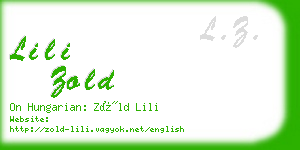 lili zold business card